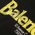 Balenciaga Archive Cracked Gold Logo T-Shirt – Black