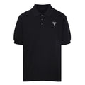 PRADA Embroidered Logo Short-Sleeve Knit Polo Shirt