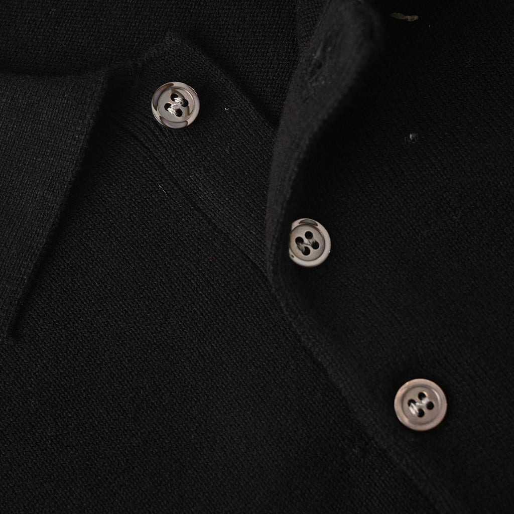 PRADA Embroidered Logo Short-Sleeve Knit Polo Shirt
