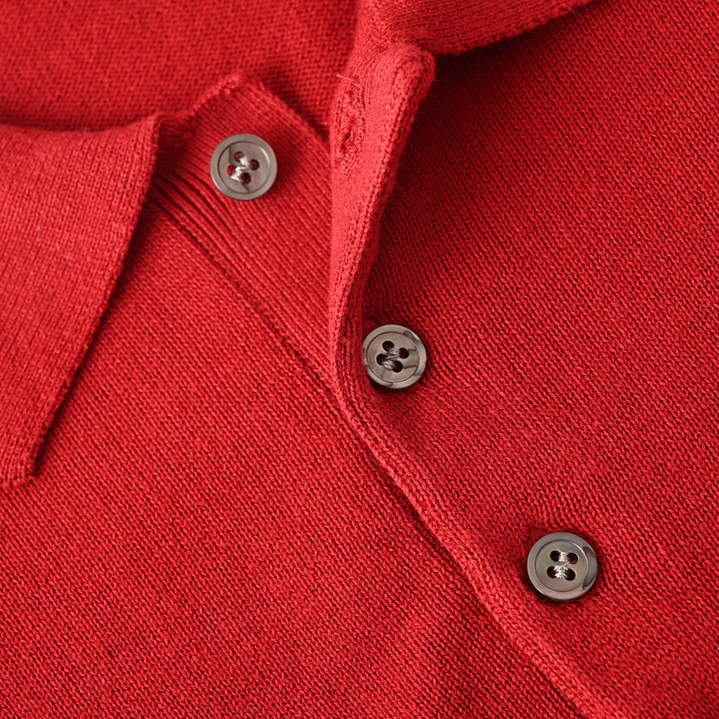 PRADA Embroidered Logo Knitted Polo Shirt