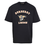 Burberry Check Flag Towel-Appliqué Letter T-Shirt