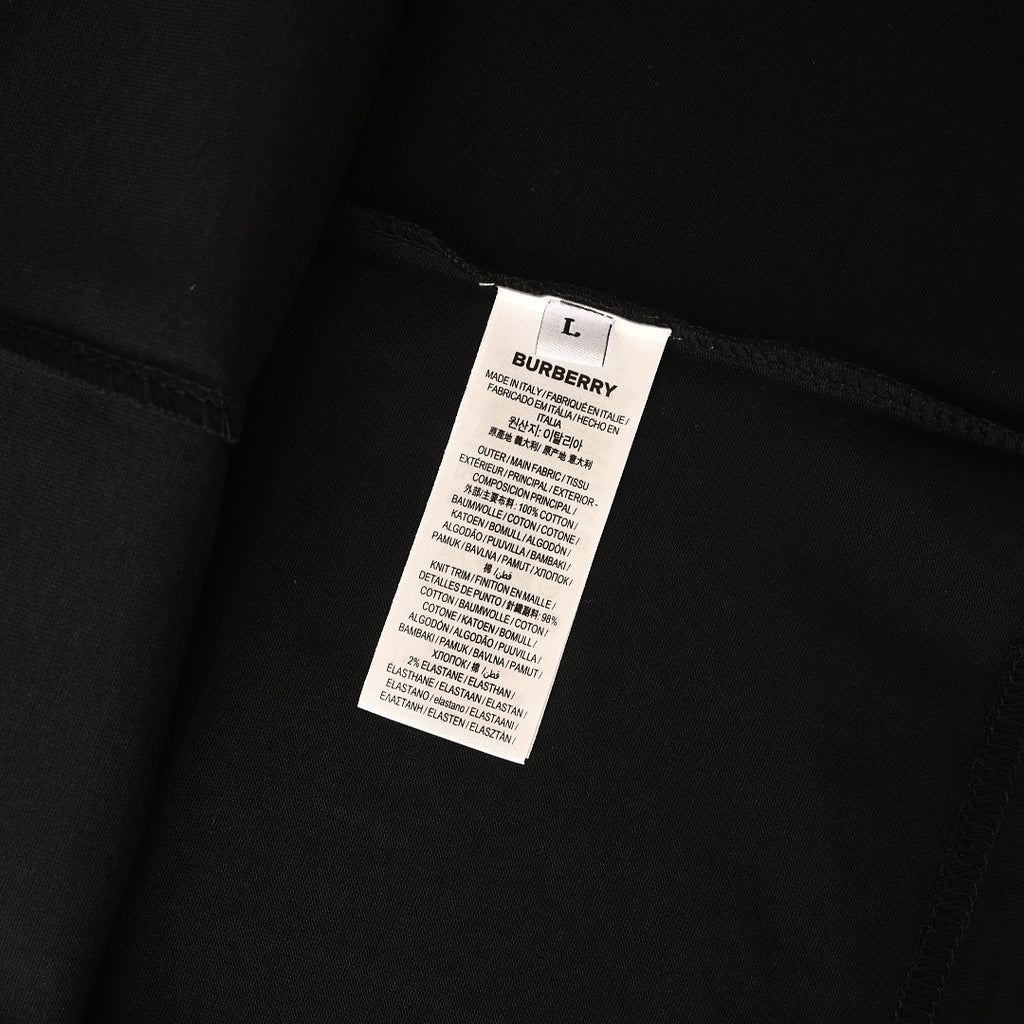Burberry Check Flag Towel-Appliqué Letter T-Shirt