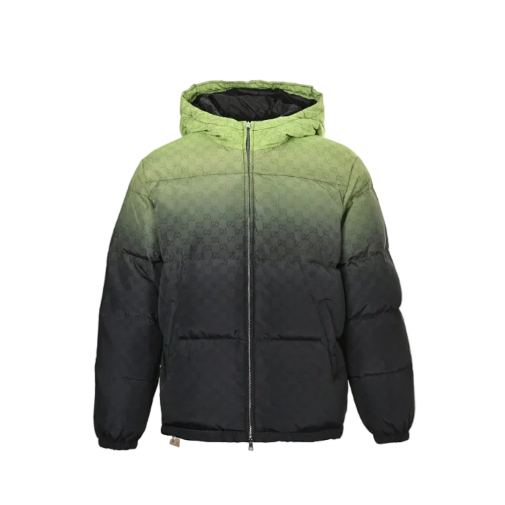 Gucci Ombré Monogram Jacquard Hooded Puffer Jacket