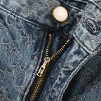 LOUIS VUITTON LV Monogram Jacquard Denim Shorts