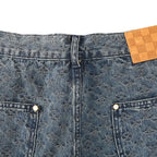 LOUIS VUITTON LV Monogram Jacquard Denim Shorts