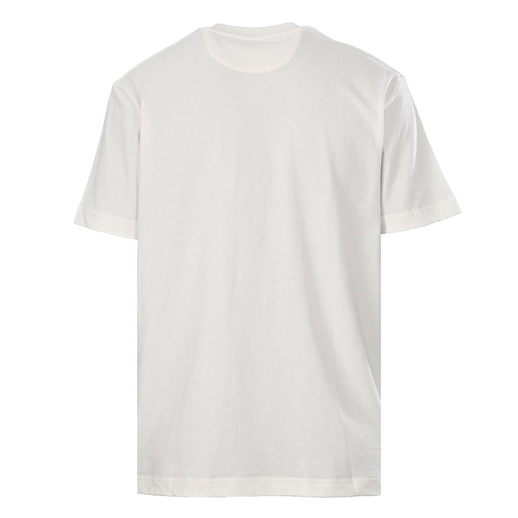 Fendi Roma Karligraphy Rose Gold Sequin Script T-Shirt — Off-White
