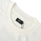 Fendi Roma Karligraphy Rose Gold Sequin Script T-Shirt — Off-White