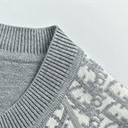 Dior Oblique Jacquard Cashmere Reversible Crewneck Sweater