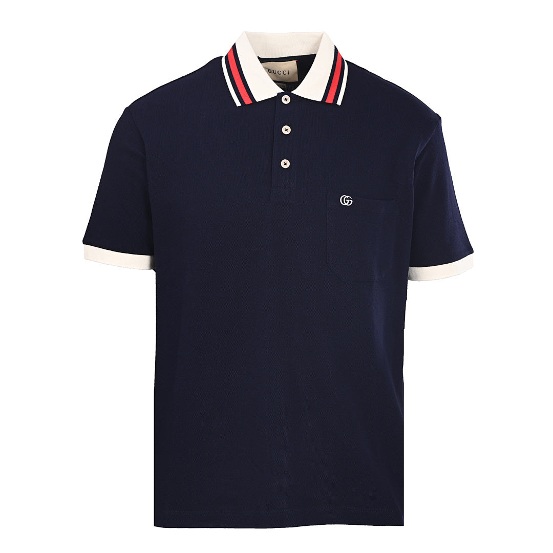 Gucci Polo Shirt with Double-G Chest Embroidery