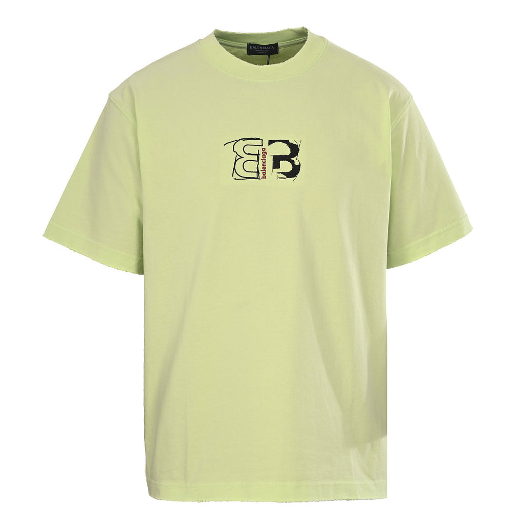 BALENCIAGA T-shirt with Double-B embroidery on the front and back