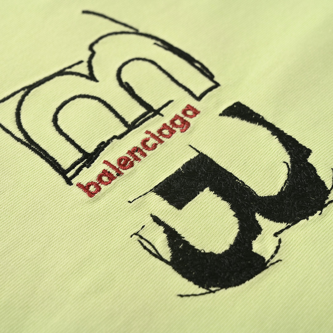 BALENCIAGA T-shirt with Double-B embroidery on the front and back