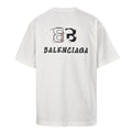 Balenciaga BLCG Double-B Contrast Logo T-Shirt – White