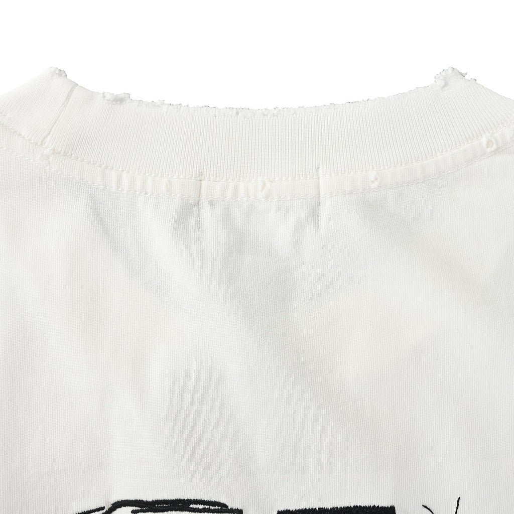 Balenciaga BLCG Double-B Contrast Logo T-Shirt – White