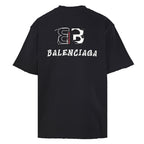 Balenciaga BLCG Double-B Contrast Logo T-Shirt