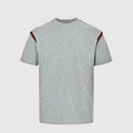 Gucci 2026 Web Stripe Shoulder Tape T-Shirt — Grey Marl | Made in Italy