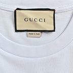 Gucci 2026 Web Stripe Shoulder Tape T-Shirt — White | Made in Italy