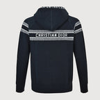 Dior Classic Monogram Reversible Wool-Cashmere Hooded Cardigan