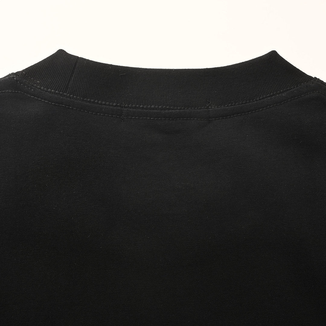 Balenciaga Archive Cracked Gold Logo T-Shirt –BLACK