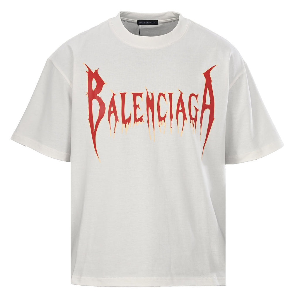 Balenciaga Archive Cracked Gold Logo T-Shirt – white
