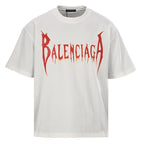 Balenciaga Archive Cracked Gold Logo T-Shirt – white