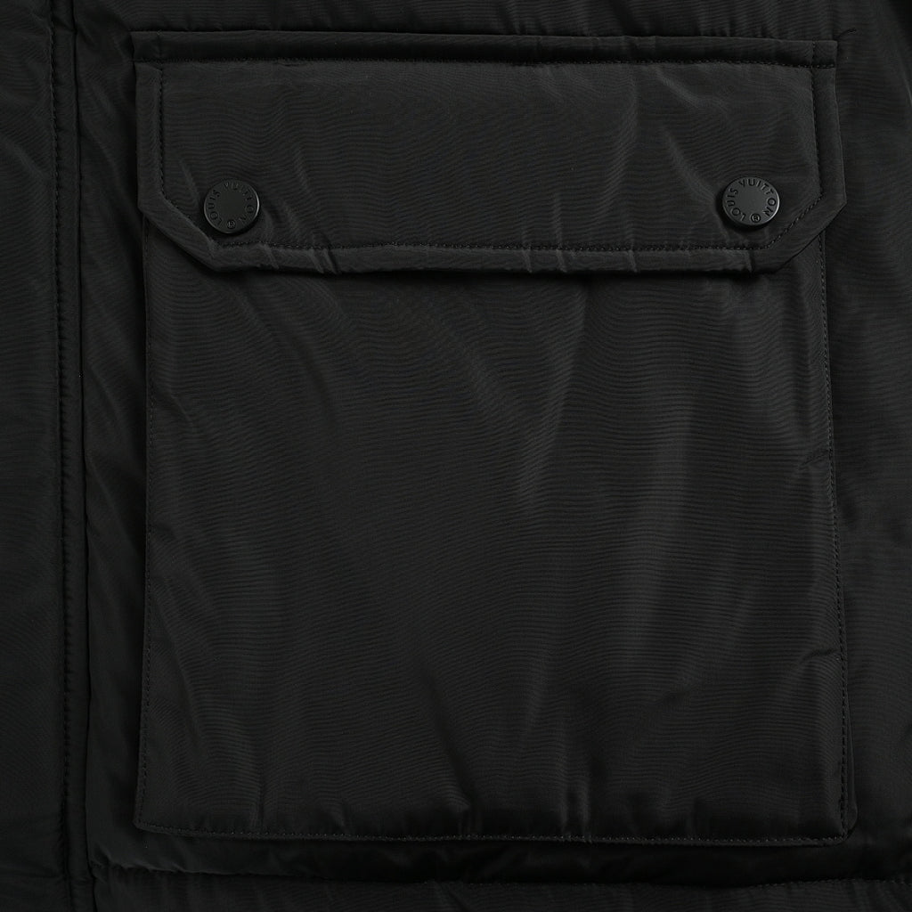 Louis Vuitton Monogram Patchwork Hooded Down Jacket
