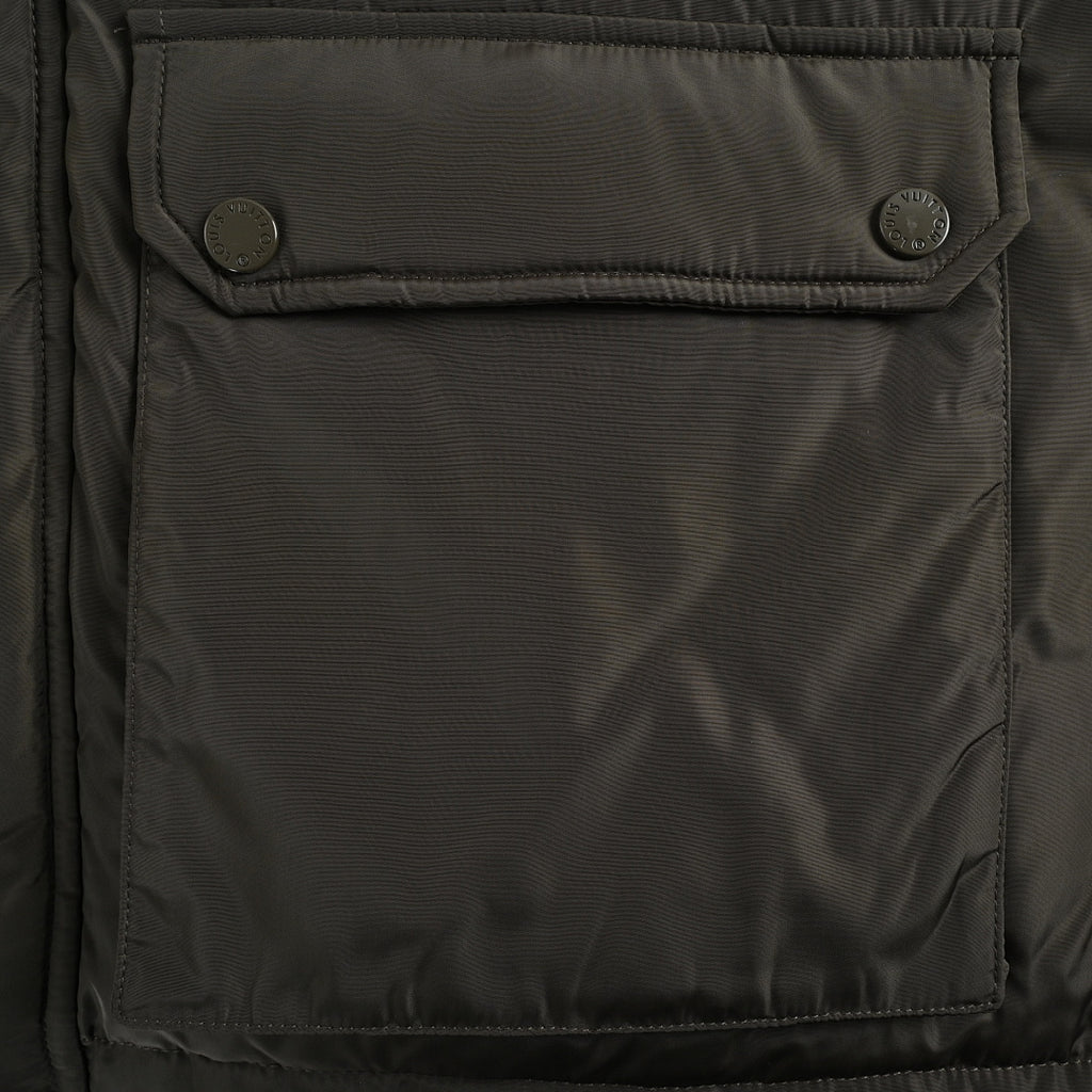 Louis Vuitton Monogram Patchwork Hooded Down Jacket