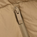 Moncler Stand Collar Solid Color Double Zipper Down Jacket