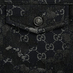 Gucci Black GG Monogram Camo Floral Jacquard Full-Zip Hooded Field Jacket