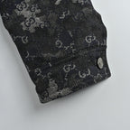 Gucci Black GG Monogram Camo Floral Jacquard Full-Zip Hooded Field Jacket