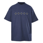 Balenciaga Five Stars Oversized T-Shirt – Navy