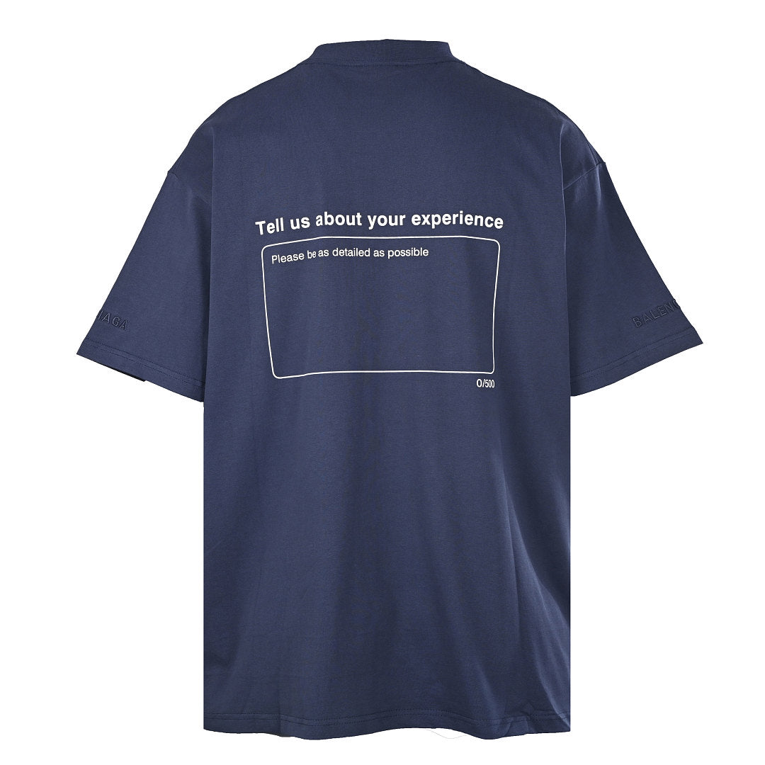 Balenciaga Five Stars Oversized T-Shirt – Navy