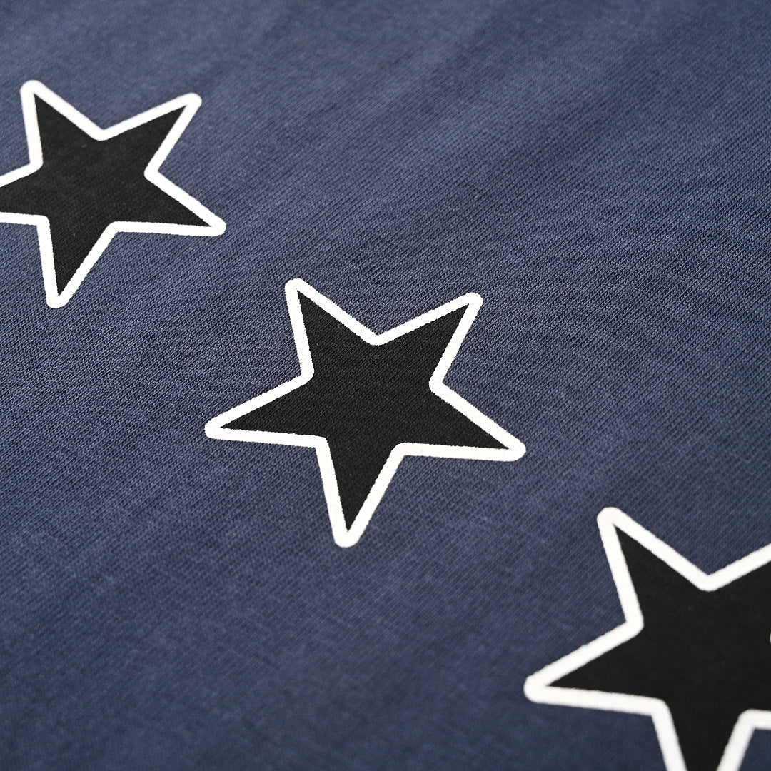 Balenciaga Five Stars Oversized T-Shirt – Navy