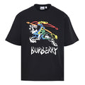 BURBERRY Graffiti Equestrian Knight Print Crew-Neck Short-Sleeve T-Shirt