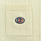 Gucci 2026 Web Stripe Knit Polo — Ivory | Made in Italy