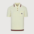 Gucci 2026 Web Stripe Knit Polo — Ivory | Made in Italy