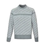 Dior Oblique Jacquard Cashmere Reversible Crewneck Sweater