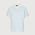 Gucci 2026 Horsebit Pocket T-Shirt — Ice Blue | Made in Italy