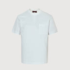 Gucci 2026 Horsebit Pocket T-Shirt — Ice Blue | Made in Italy