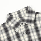 Balenciaga Black and White Plaid Button-Up Shirt