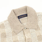 Louis Vuitton Cream Textured Knit Cardigan