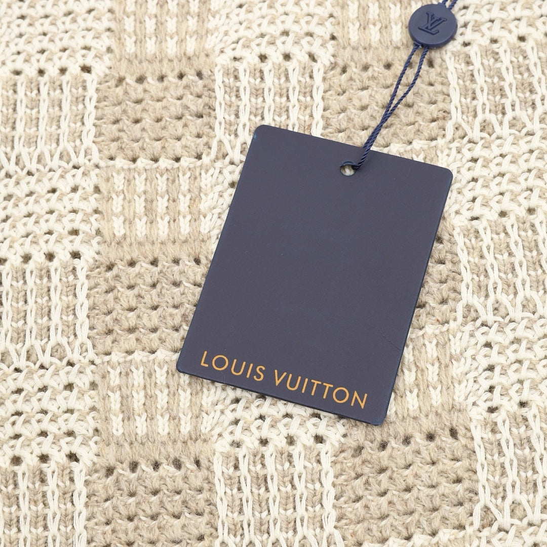 Louis Vuitton Cream Textured Knit Cardigan
