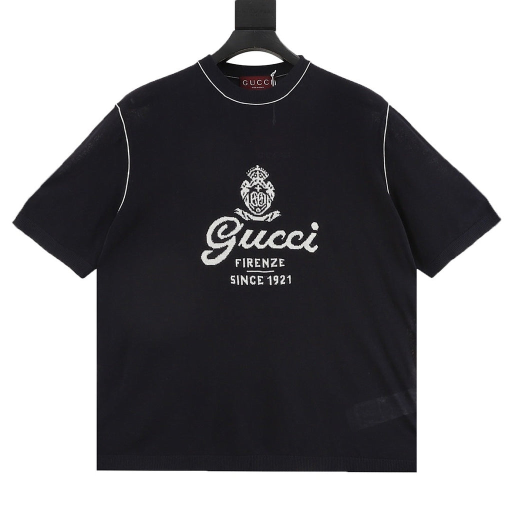 GUCCI Letter Intarsia-Knit T-Shirt