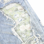 Acne Studios 3D Floral Print Denim Trousers
