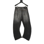 Acne Studios Distressed Denim Trousers with Paint Splatter Effect
