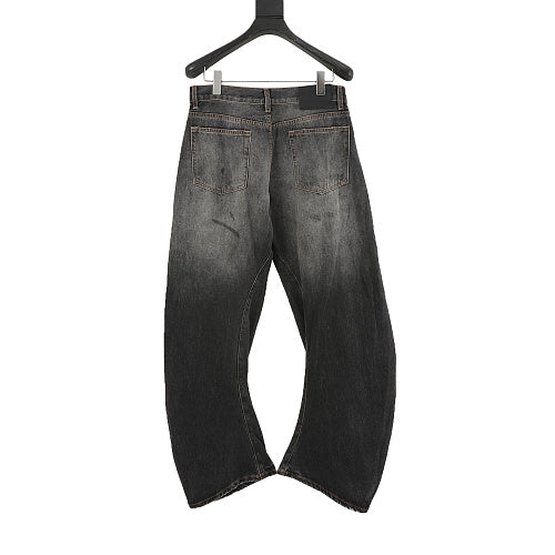 Acne Studios Distressed Denim Trousers with Paint Splatter Effect