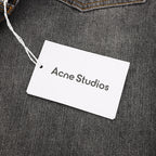 Acne Studios Distressed Denim Trousers with Paint Splatter Effect