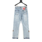 Chrome Hearts x GALLERY DEPT Horsehair Patchwork Leather Flared Jeans