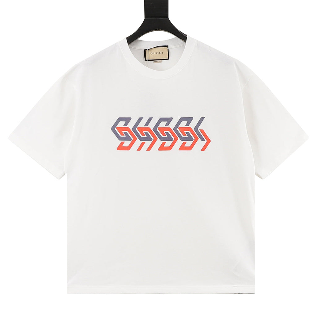 Gucci Interlocking Double G Print Short-Sleeve Top