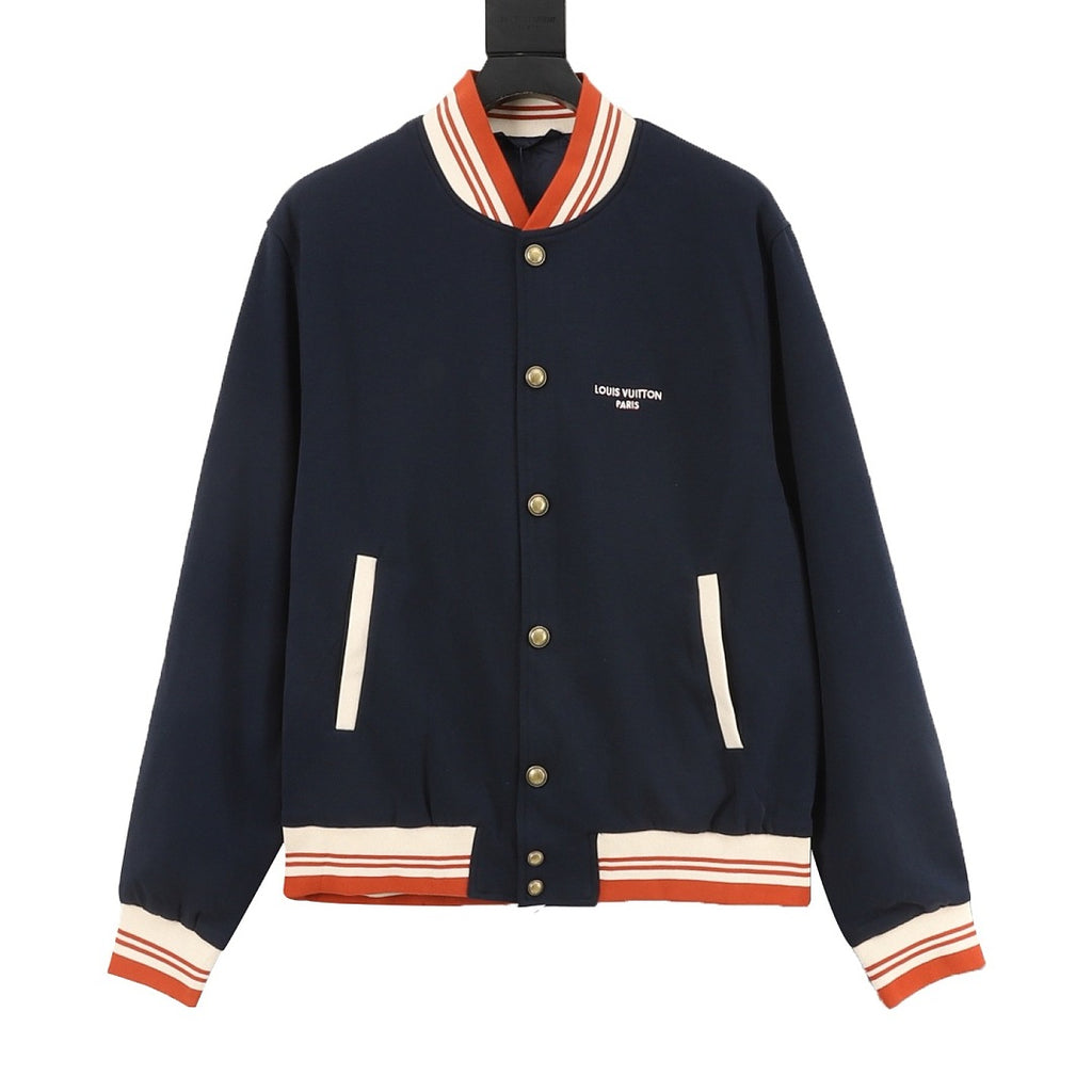 LOUIS VUITTON LV Overlapping Lettering Embroidery Baseball Jacket