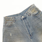 Acne Studios Rhinestone-Embellished Mud-Wash Denim Trousers